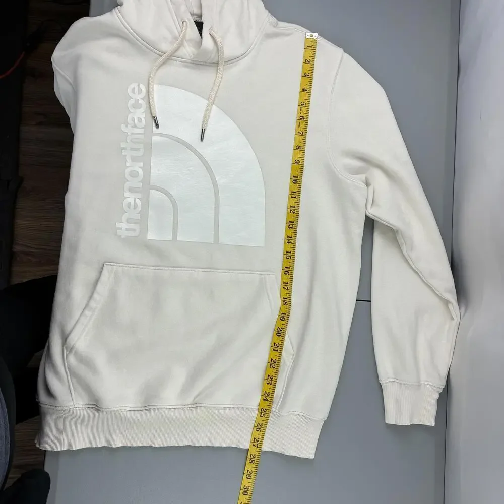 The North Face Logo Men's Hoodie Cream Color Large